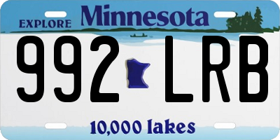MN license plate 992LRB