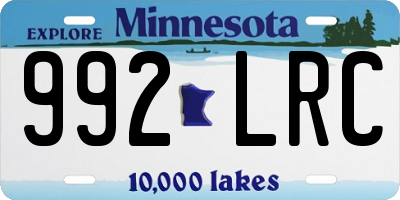 MN license plate 992LRC