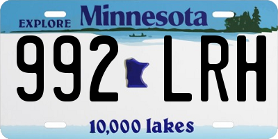 MN license plate 992LRH