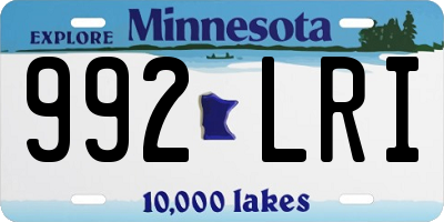 MN license plate 992LRI