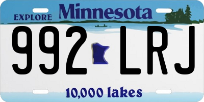 MN license plate 992LRJ