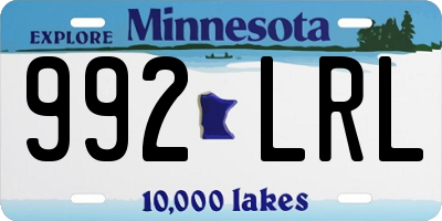 MN license plate 992LRL