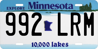 MN license plate 992LRM