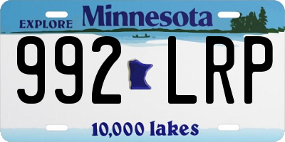 MN license plate 992LRP