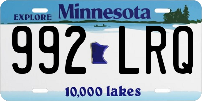 MN license plate 992LRQ