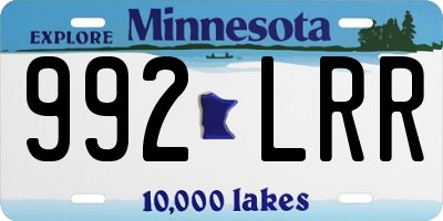 MN license plate 992LRR
