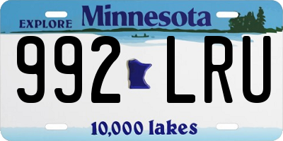 MN license plate 992LRU
