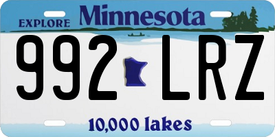 MN license plate 992LRZ