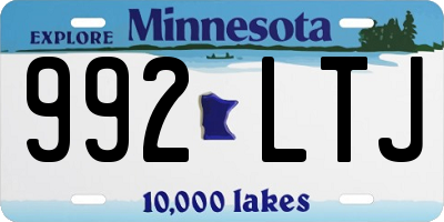 MN license plate 992LTJ