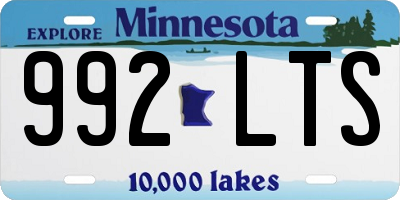 MN license plate 992LTS
