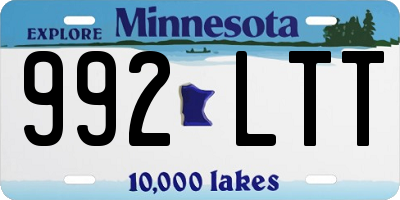 MN license plate 992LTT