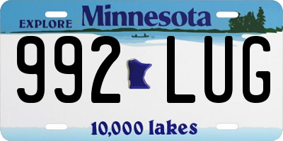 MN license plate 992LUG