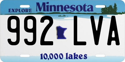 MN license plate 992LVA