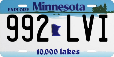 MN license plate 992LVI