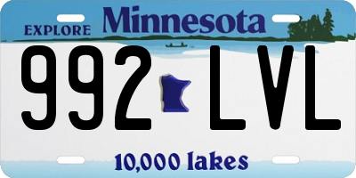 MN license plate 992LVL