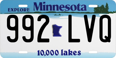 MN license plate 992LVQ