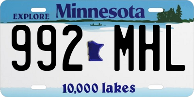 MN license plate 992MHL