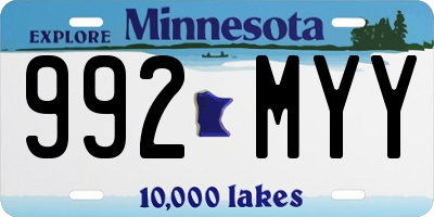 MN license plate 992MYY