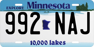 MN license plate 992NAJ