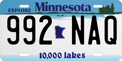 MN license plate 992NAQ