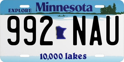 MN license plate 992NAU