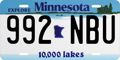 MN license plate 992NBU