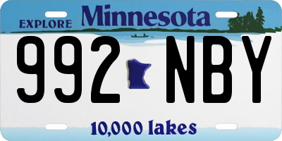 MN license plate 992NBY