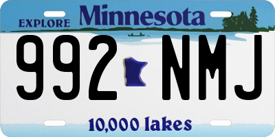 MN license plate 992NMJ