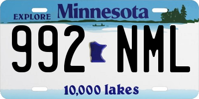 MN license plate 992NML