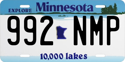 MN license plate 992NMP