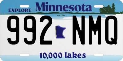 MN license plate 992NMQ