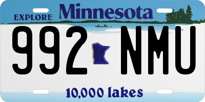 MN license plate 992NMU