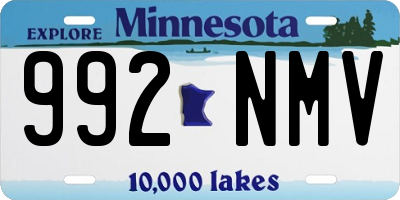 MN license plate 992NMV