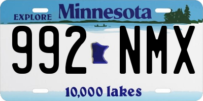 MN license plate 992NMX