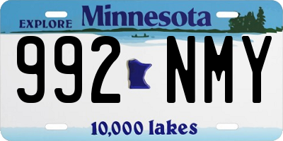 MN license plate 992NMY