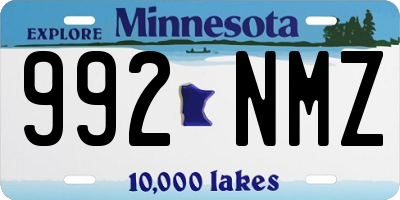 MN license plate 992NMZ
