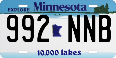 MN license plate 992NNB