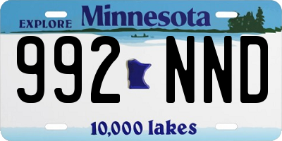 MN license plate 992NND