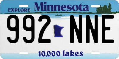 MN license plate 992NNE