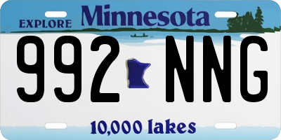 MN license plate 992NNG
