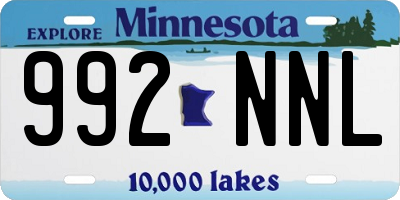 MN license plate 992NNL