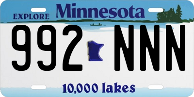 MN license plate 992NNN