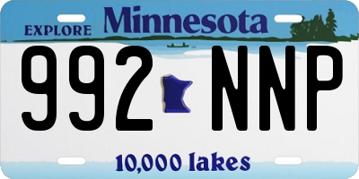 MN license plate 992NNP