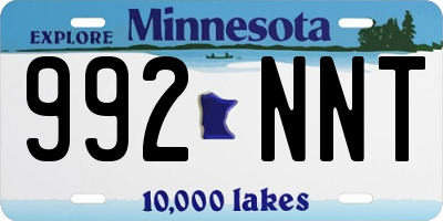 MN license plate 992NNT