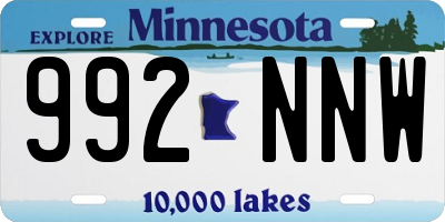 MN license plate 992NNW