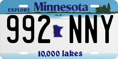 MN license plate 992NNY