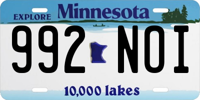 MN license plate 992NOI