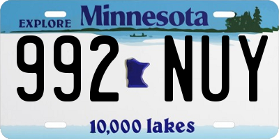 MN license plate 992NUY