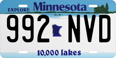 MN license plate 992NVD