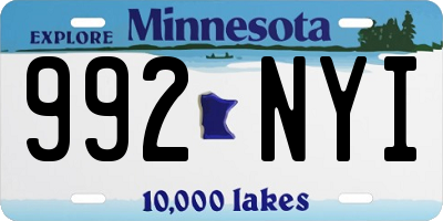 MN license plate 992NYI